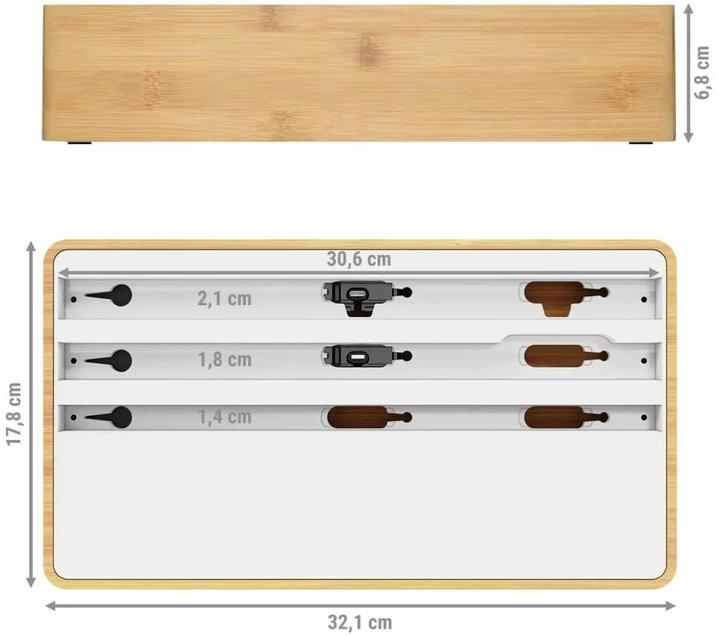 Produktbild Alldock Ladestation Wireless Family Bambus (20 W)