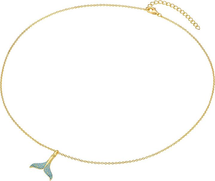Immagine prodotto Rafaela Donata Catena da donna in argento sterling con zirconi in oro giallo da 40,0 cm + 5,0 cm di estensione - (Argento, 40 - 45 cm)