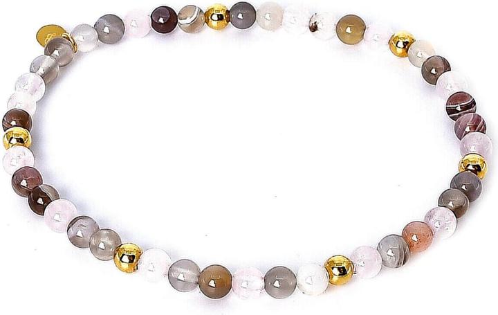 Balibay Relina (18 cm, Rosenquarz, 925 Sterling Silber, Achat, Edelstein)