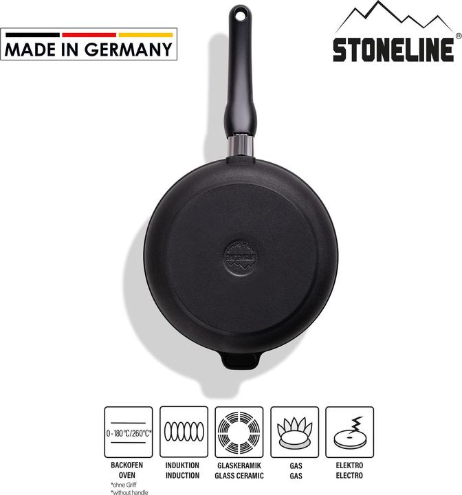 Produktbild Stoneline Made in Germany Bratpfanne, 24 cm, Kokillenguss, mit abnehmbarem Griff (Bratpfanne, Aluminium)