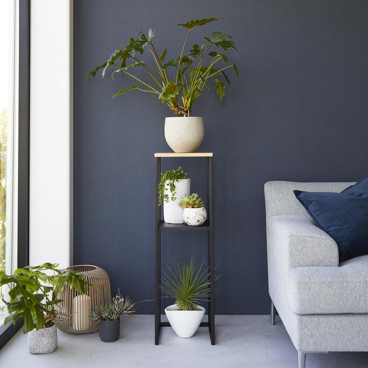 Actual product image Yamazaki 2-tier shelf with wooden top TOWER