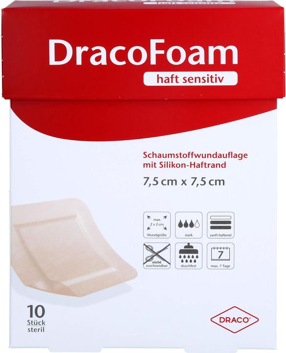 Dr. Dry DracoFoam haft sensitiv Schaumstoffverband, 10 St VER