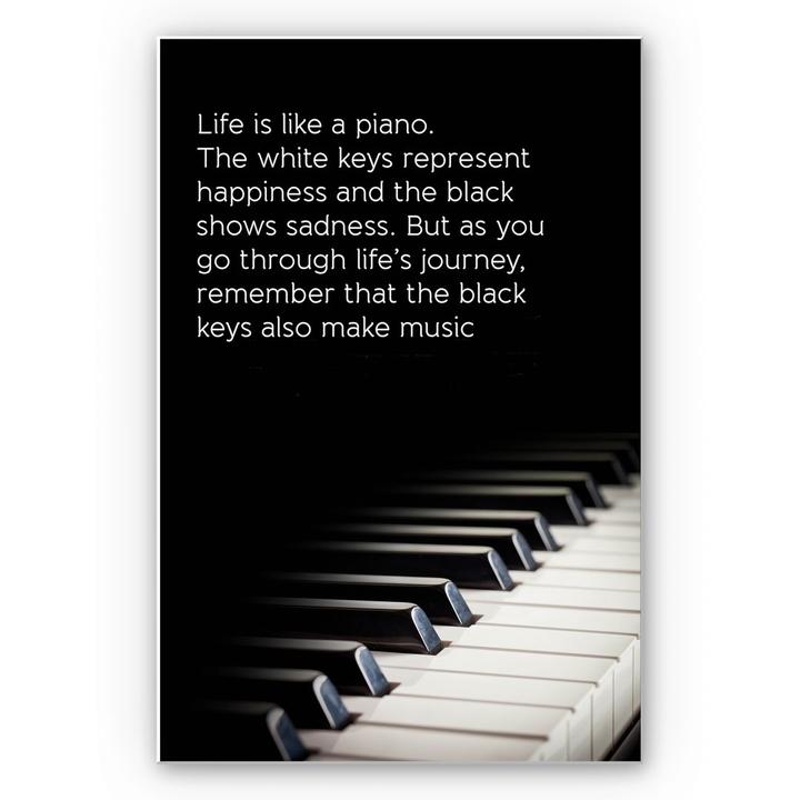 Produktbild Trenddeko Life is like a piano... (30 x 45 cm)