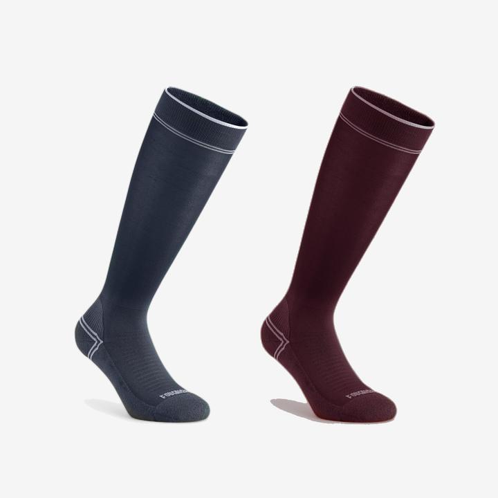 Fouganza Reitsocken extradünn Damen/Herren bordeaux (39, 42)
