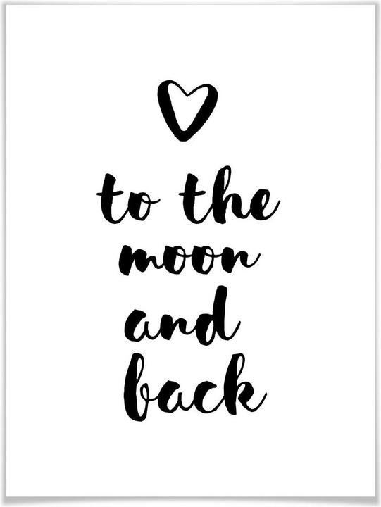 Produktbild Trenddeko Love to the moon and back (30 x 40 cm)