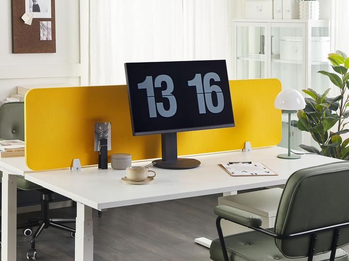 Image du produit Beliani Cloison de bureau jaune moutarde 160 x 40 cm WALLY (160 x 40 cm)
