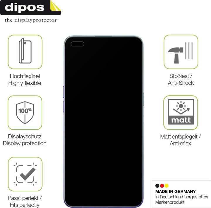 Actual product image Dipos Full Cover Screen Protector Matte (1 Piece, Oppo Reno 3 Pro)