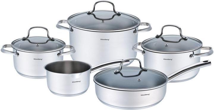 Produktbild Klausberg POT SET 9 ELEM. KB-7215 18/10 (Pfannenset + Topfset, Edelstahl)