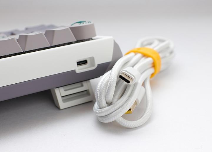 Actual product image Ducky One 3 Mist Grey SF Gaming Keyboard, RGB LED - MX-Blue (US) (US, Cable)