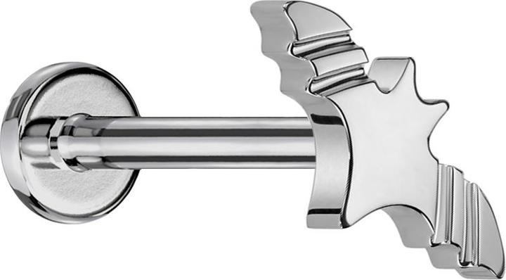 Immagine prodotto Star Piercing Micro labret filo interno argento Basic bat argento (Titanio G23, senza ottone)