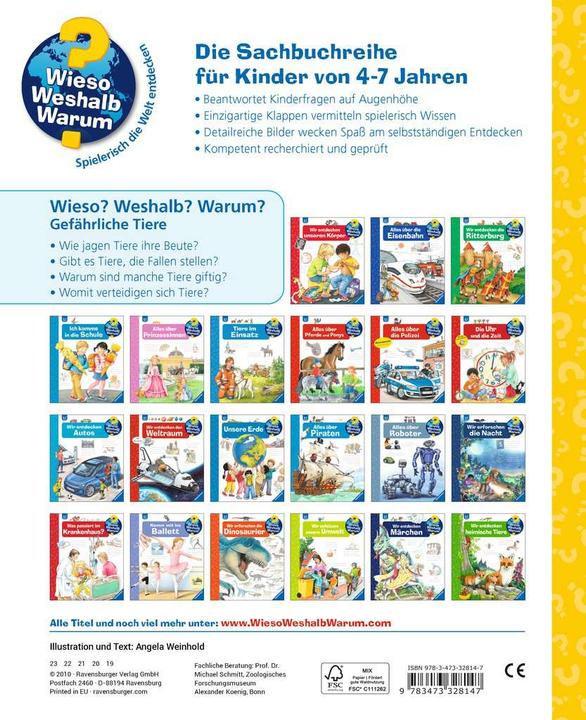 Produktbild Ravensburger Gefährliche Tiere (Deutsch, Angela Weinhold, 2010)