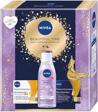Image du produit NIVEA Niveaset Beautiful Time Micellar Liquid 200ml, Day Cream 50ml, Night Cream 50ml (Set soin du visage)