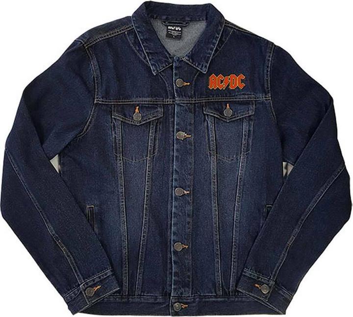 AC/DC Unisex Adult About To Rock Back Print Denim Jacket