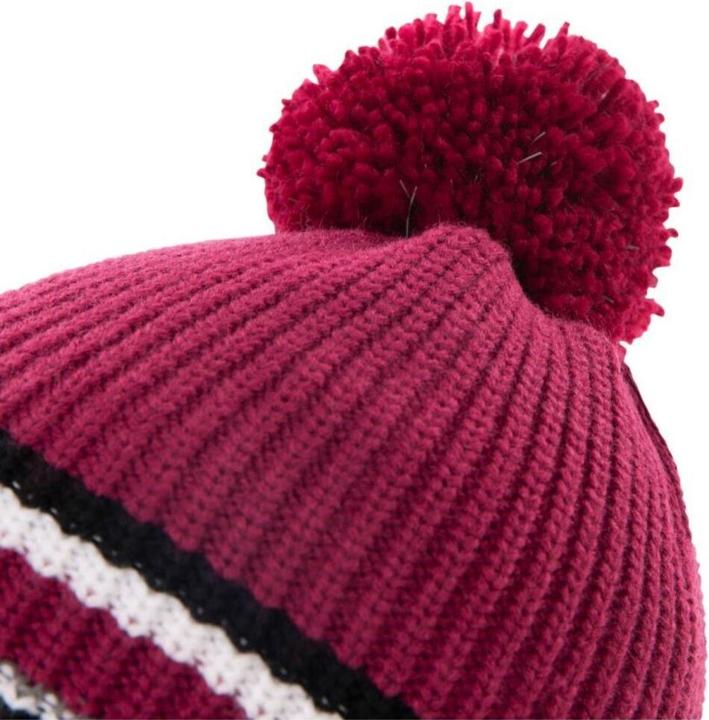 Actual product image Trespass LIT children pom pom cap with reflective effect