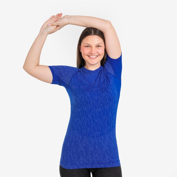Produktbild Kipsta Damen/Herren Funktionsshirt Thermo kurzarm - Keepdry blau (M)