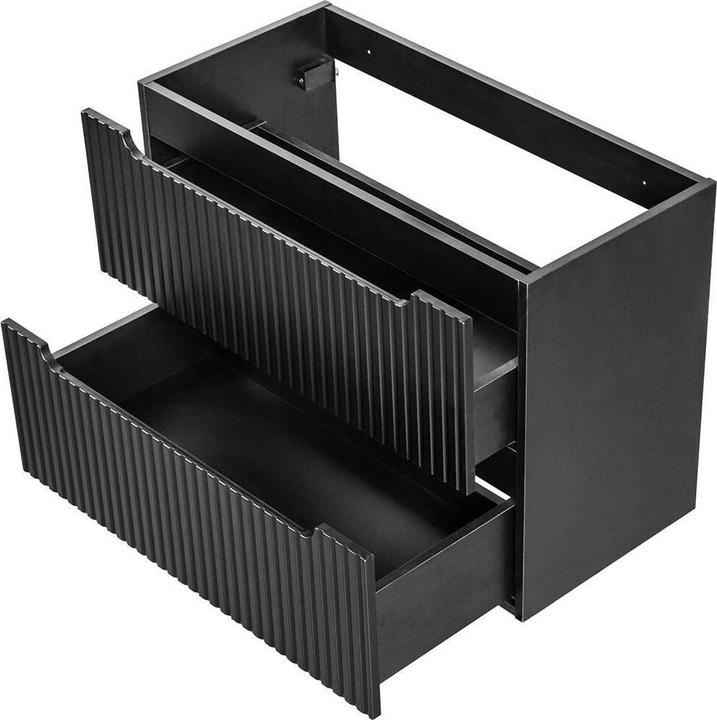 Produktbild En.Casa Waschtischunterschrank Skelbolu 80x60x40 cm Schwarz