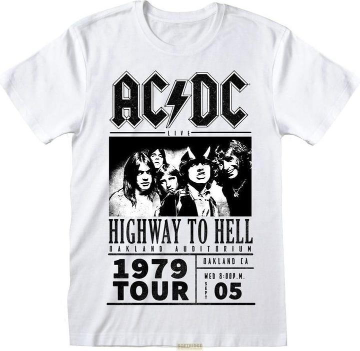 Heroes Inc AC/DC T-Shirt Highway To Hell 1979 Tour White Grösse L (L)