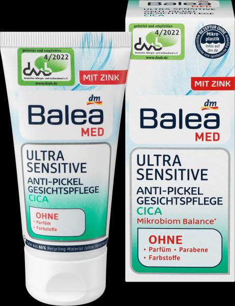 dm Balea Med Ultra Sensitive Trattamento viso anti-imperfezioni con Cica (50 ml, Crema 24h)