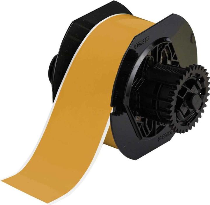 Brady B30C-2250-595-OC, high-performance vinyl, ochre, glossy, 57.15 mm x 30.48 m, permanent, continuous