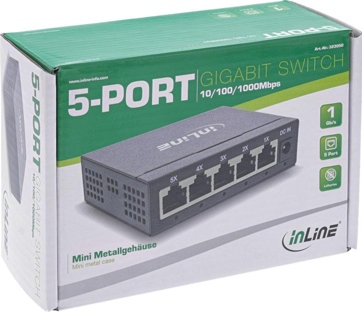 Actual product image InLine Switch unmanaged (5 Ports)