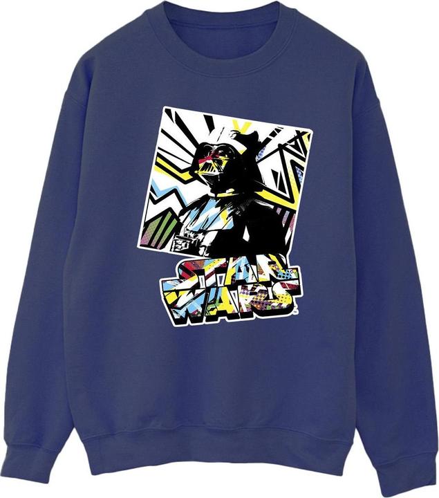 Actual product image Star Wars Mens Vader Water Colour Pop Art Sweatshirt (L)