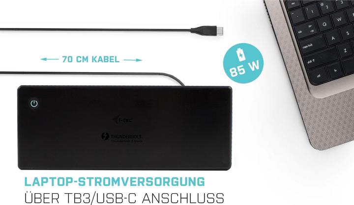 Productafbeelding i-tec TB3CDUALDPDOCKPDCH + PD 85W (Thunderbolt, 269 Havens)