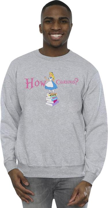 Actual product image Disney Mens Alice In Wonderland How Curious Sweatshirt (L)