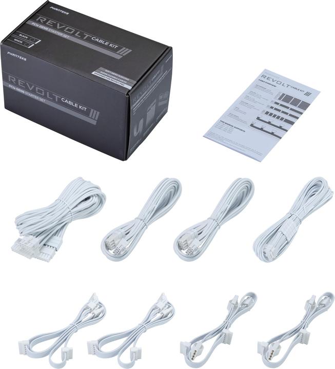 Actual product image Phanteks Revolt Cable Kit, PCIe Gen5 Starter Set - white