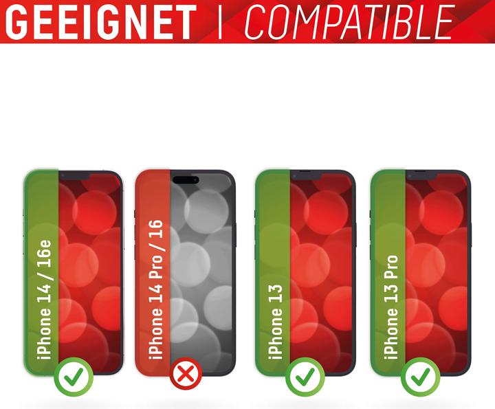 Actual product image Displex Real Glass, Privacy Full Cover Panzerglas (1 Piece, Apple iPhone 16e, Apple iPhone 13)