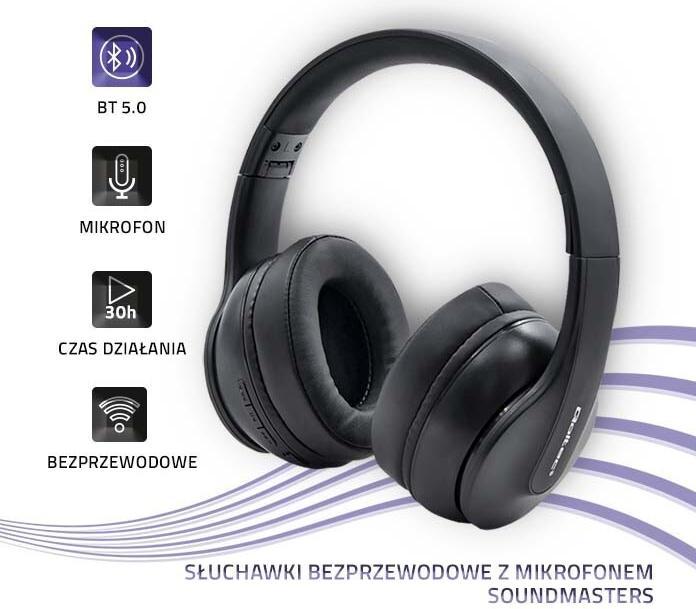 Actual product image Qoltec 50844 Wireless Headphones (30 h, Wireless)