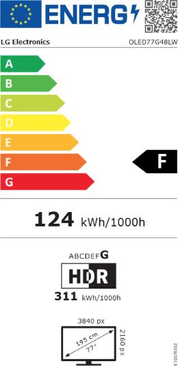 Energie-Label LG TV OLED77G48LW (2024) (77", G4, OLED, 4K, 2024)