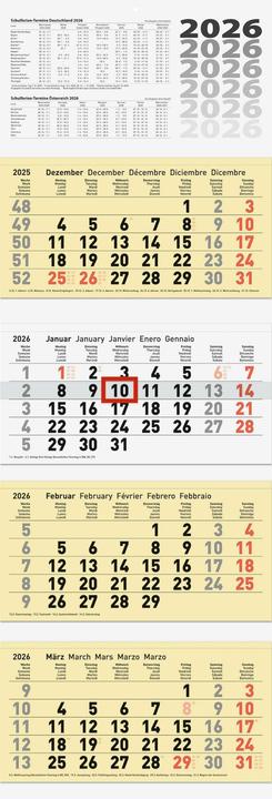 Image du produit BRUNNEN 1070214106 | 4-Monatskalender 2026 | chamois, 320940 mm (Allemand)