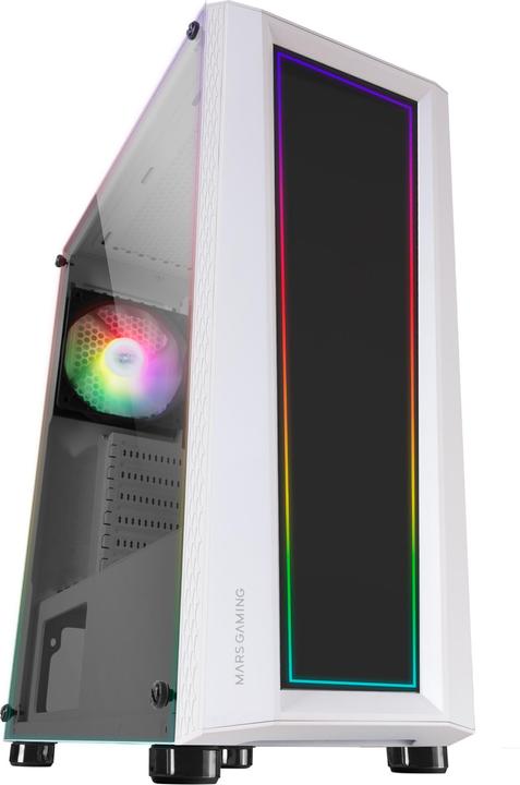 Produktbild Mars Gaming Boitier Moyen Tour ATX MC-ART RGB avec panneaux vitrés (Blanc) (mATX, Mini-ITX, ATX)