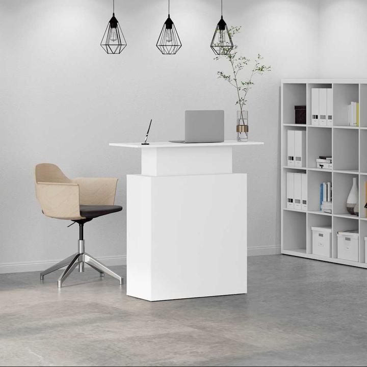 Produktbild VidaXL Empfangstheke Weiss 100x40x104 cm Holzwerkstoff Empfangstresen