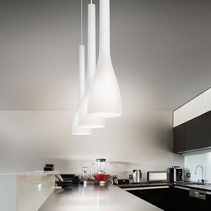 Actual product image Ideal lux FLUT pendant light E27 ⌀145mm dimmable black 035680 (E27)