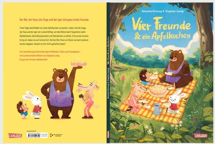 Produktbild Vier Freunde und ein Apfelkuchen (Deutsch, Annette Herzog, Stephan Lomp, 2025)
