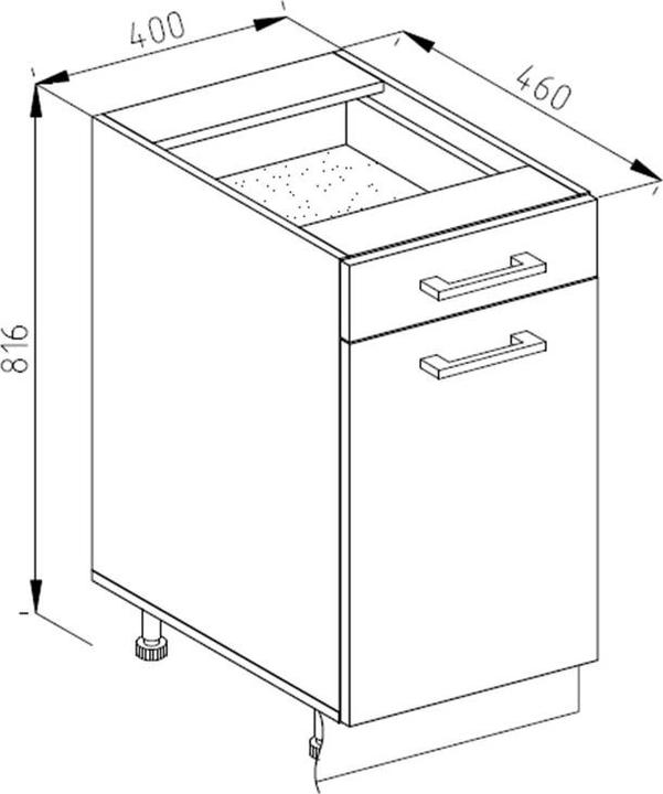 Actual product image Vicco Küchenschrank R-Line (40 x 46 x 81.5 cm)