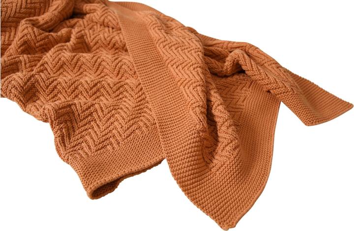 Produktbild Esmée Decke aus Baumwolle 170 x 130 cm, Orange (170 x 130 cm)