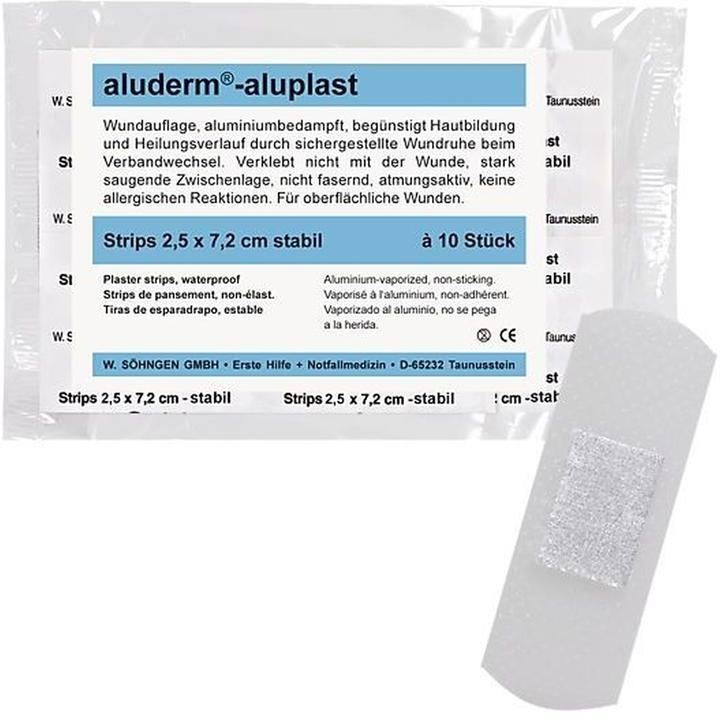 Actual product image Söhngen aluderm aluplast plaster rigid / stable 2.5x7.2cm, 10 pcs., single (10 x)
