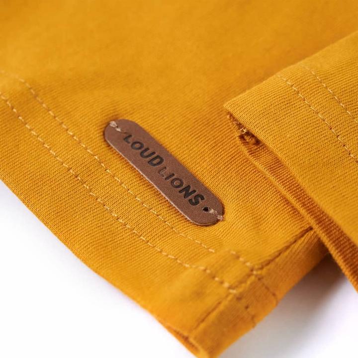 Immagine prodotto VidaXL Camicia da bambino a maniche lunghe color ocra 140,Materiale: 100 (140)