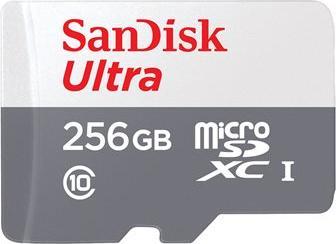 Image du produit SanDisk CS/256GB Ultra microSDXC UHS-I (256 Go, microSDXC, UHS-I)