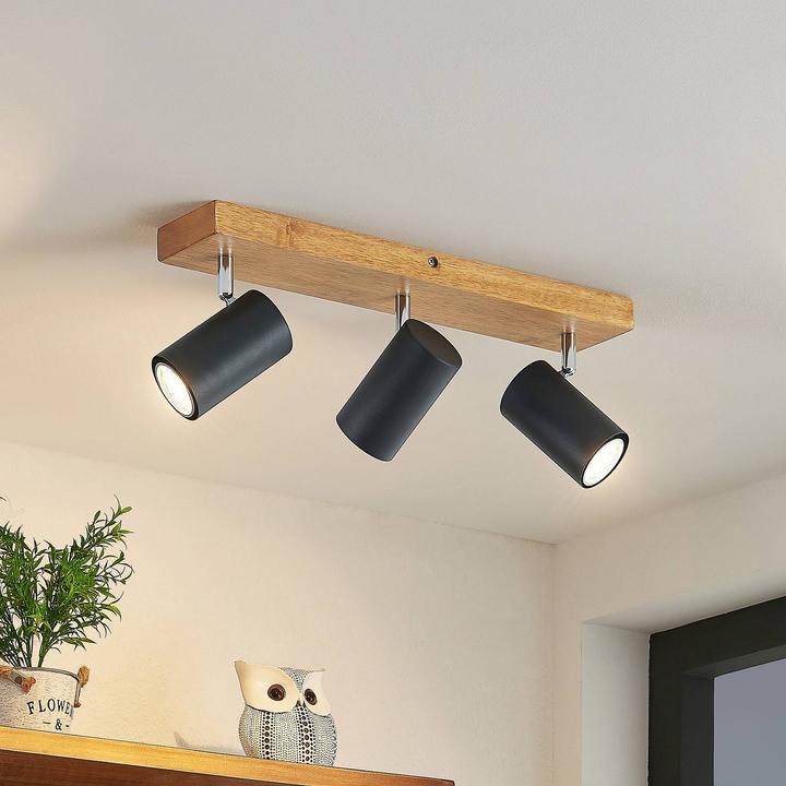 Produktbild Lindby Maniva Deckenstrahler, dreiflammig, schwarz (GU10)