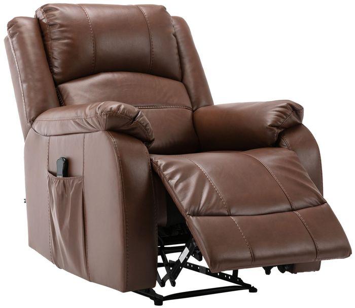 Actual product image Swisshandel24 Sessel Kerpen mit Massagefunktion Kunstleder, hellbraun
