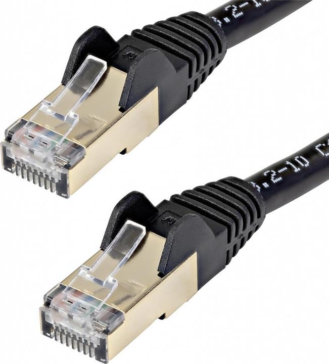 Image du produit StarTech Câble de brassage Cat6a 0.5m Black (STP, CAT6a, 0.50 m)