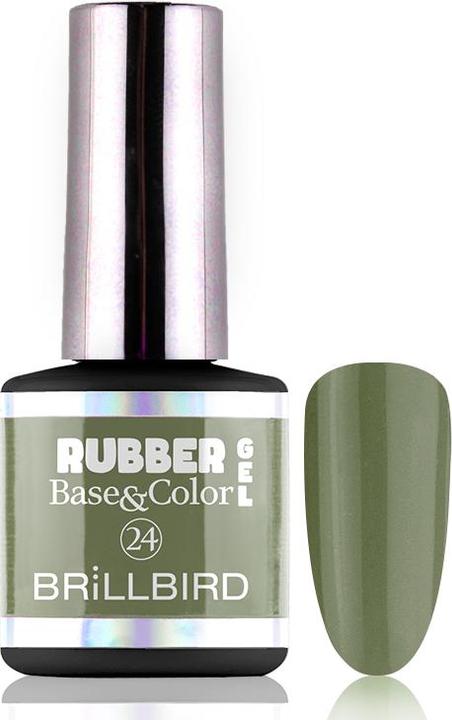 BrillBird Rubber Gel Base&Coral #24 8ml (Coral #24, UV-Gel Lack)
