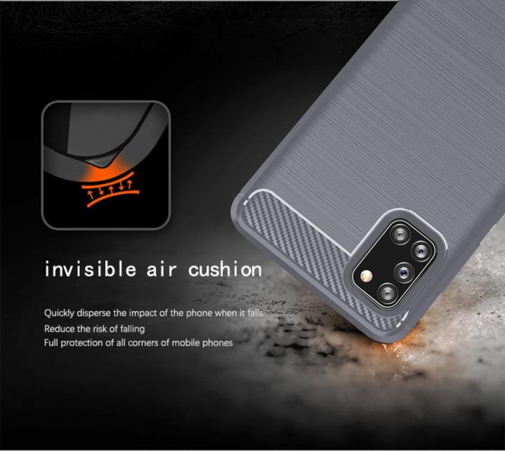 Produktbild Cadorabo TPU Ultra Slim carbon edelstahl Kombi Cover (Samsung Galaxy A31)