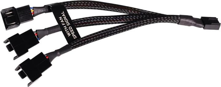 Actual product image Alphacool LK Y-splitter 4-pin to 3x 4-pin PWM 15cm