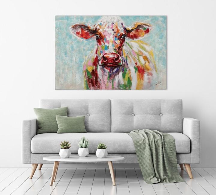 Produktbild Schubiger Bild Kuh in Pastell (80 x 120 cm)