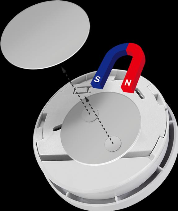 Actual product image LogiLink Smoke detector mounting set Ø4 cm, magnetic