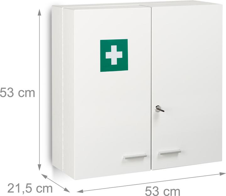 Image du produit Relaxdays Armoire à Pharmacie Carrée (53 x 21.5 x 53 cm)